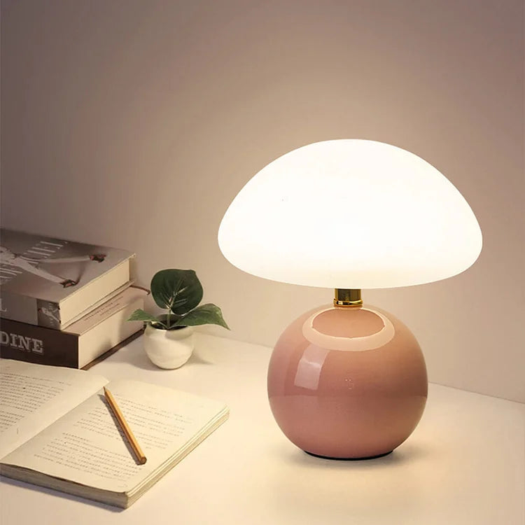 LumiCéram – Luxury Table Lamp with French Mushroom Design for a Timeless Interior
