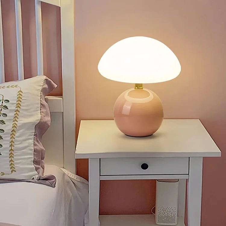 LumiCéram – Luxury Table Lamp with French Mushroom Design for a Timeless Interior