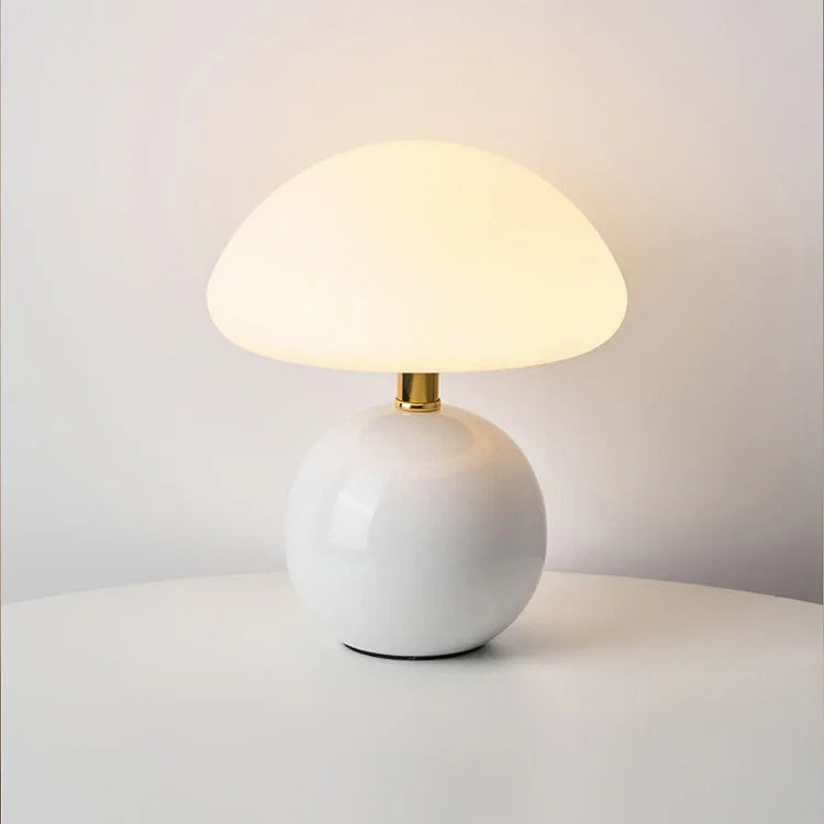 LumiCéram – Luxury Table Lamp with French Mushroom Design for a Timeless Interior