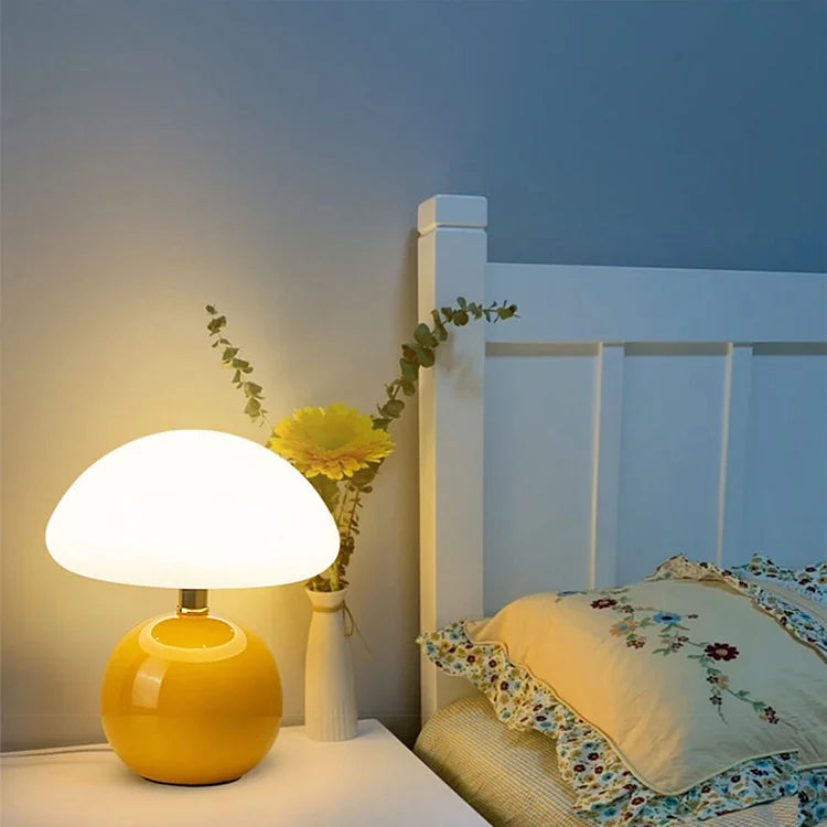 LumiCéram – Luxury Table Lamp with French Mushroom Design for a Timeless Interior