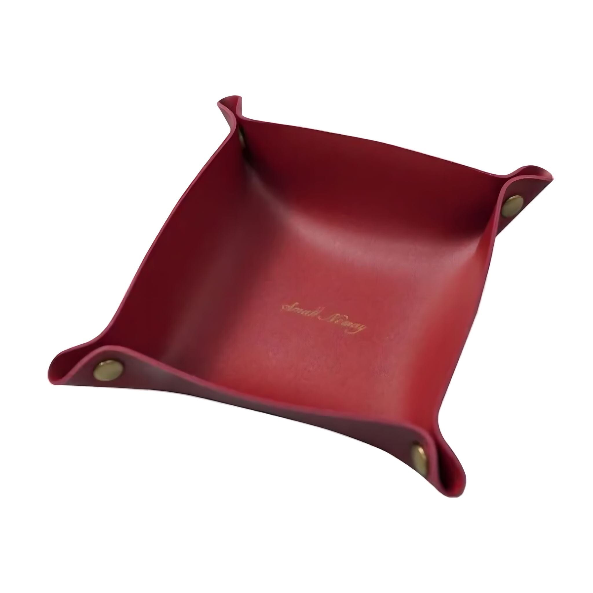 Boîte de rangement en cuir PU avec boutons-pression pour clés et bijoux