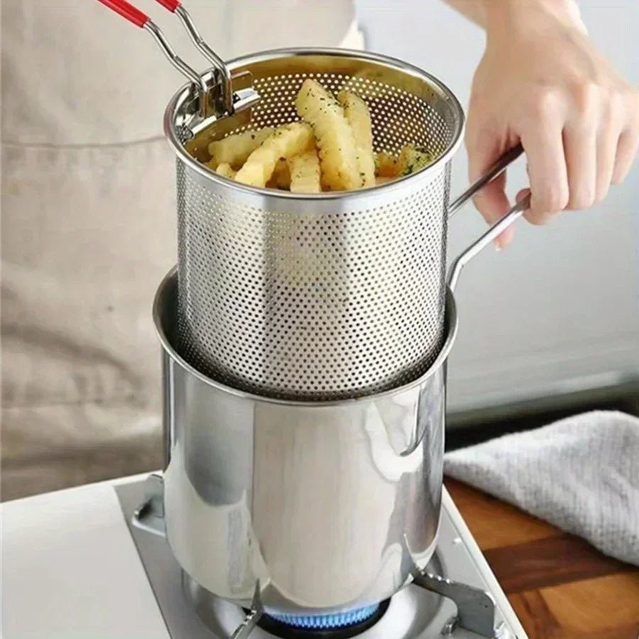 Fryelle Luxe Compact Deep Fryer – Stylish Stainless Steel for the Modern Kitchen