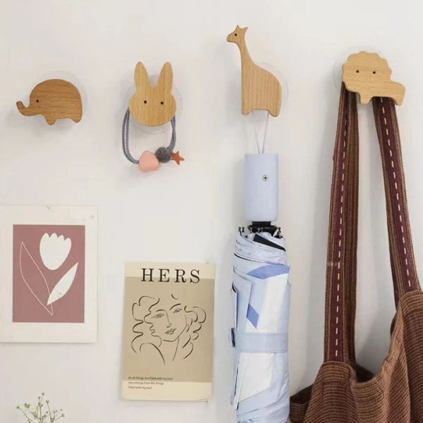 NordicPals – Speelse Houten Wandhaken met Scandinavische Elegantie