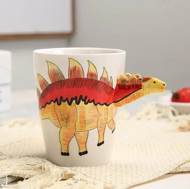 DinoSip – Handgeschilderde Keramische Dinosaurus Mok voor Koffie en Thee