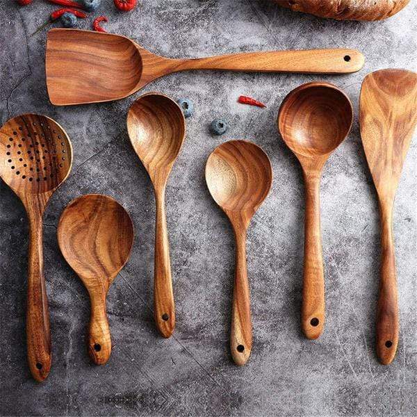 NatureCraft – Luxe Teak Wooden Kitchen Set for Sustainable Cooking