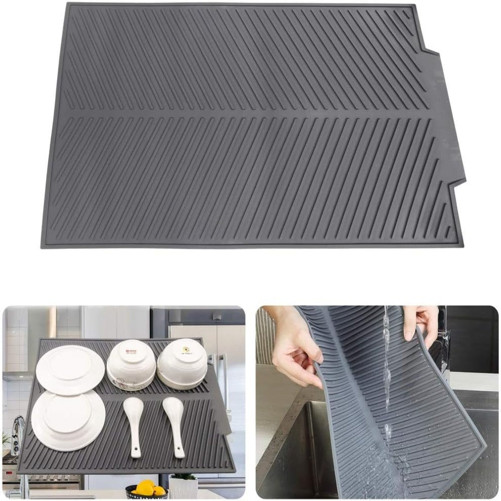 FlexiDry – Luxe Silicone Draining Mat for a Tidy Kitchen