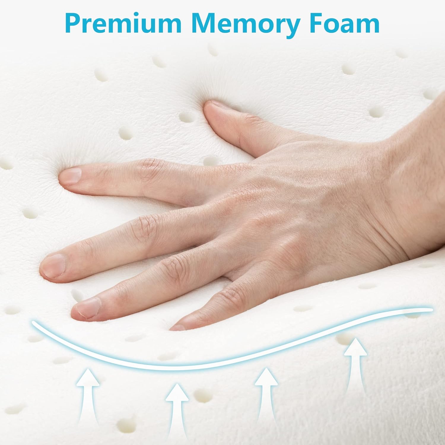 CloudRest – Ergonomic Memory Foam Pillow with Luxury Support for a Deep Night's Sleep