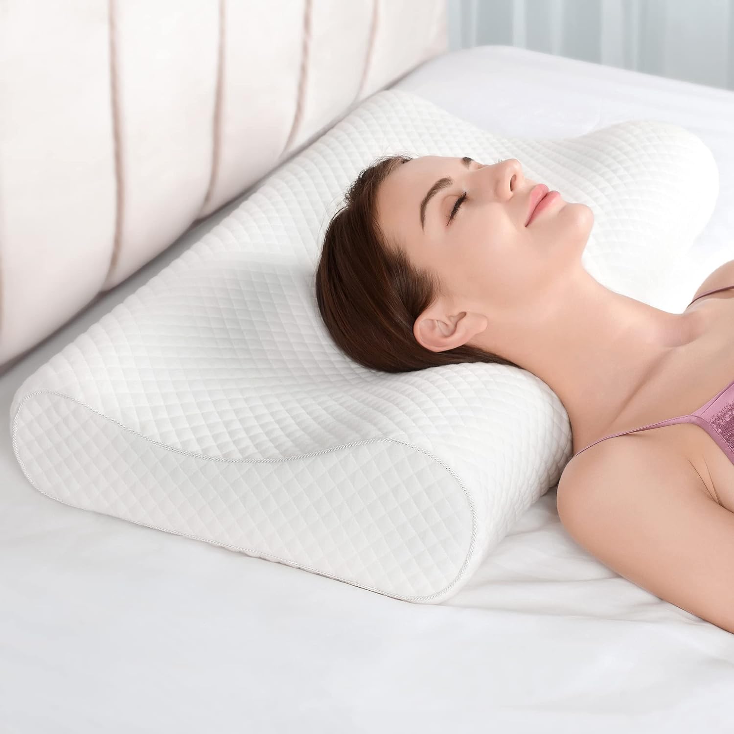 CloudRest – Ergonomic Memory Foam Pillow with Luxury Support for a Deep Night's Sleep
