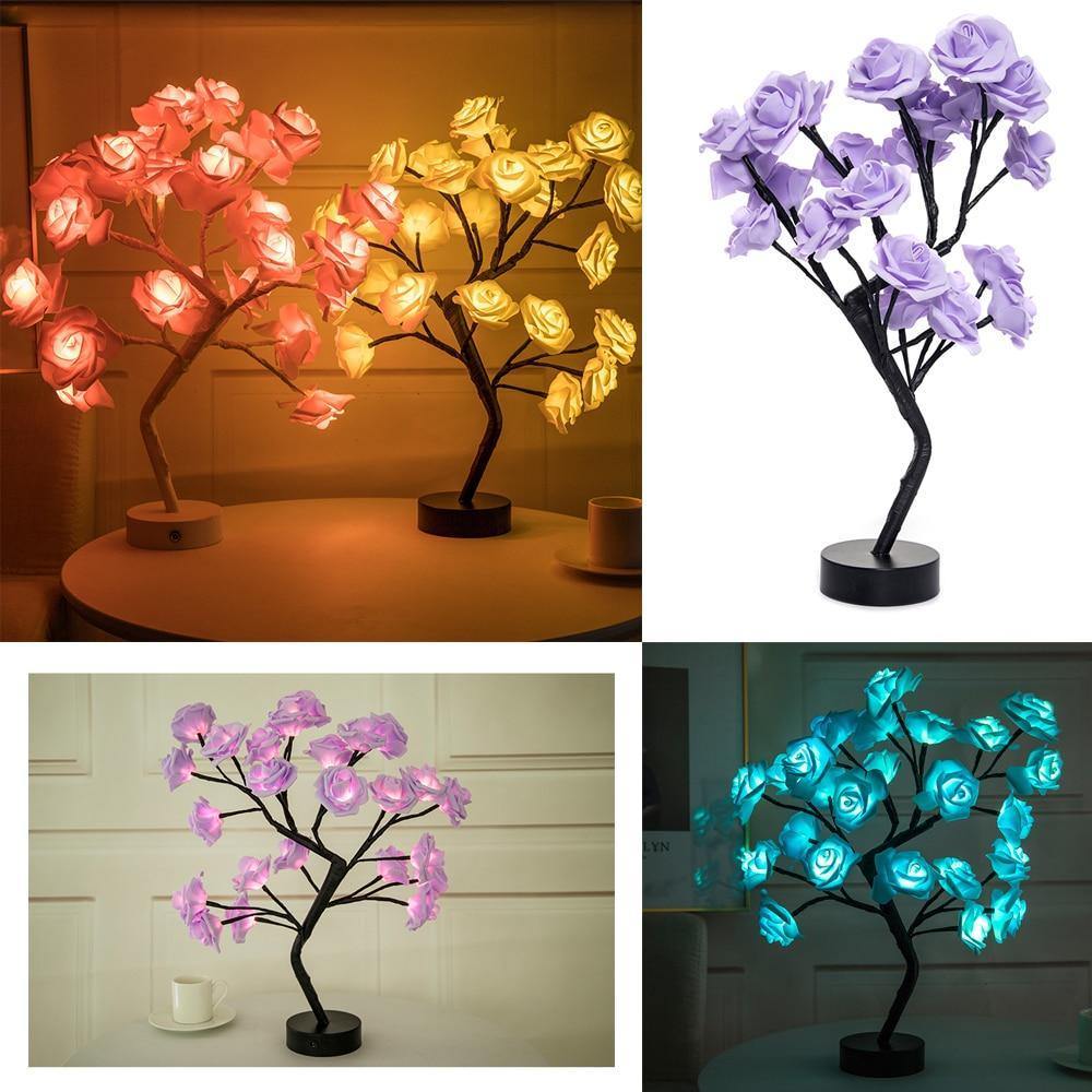 Rose – Table Lamp with Decorative Rose Tree Design