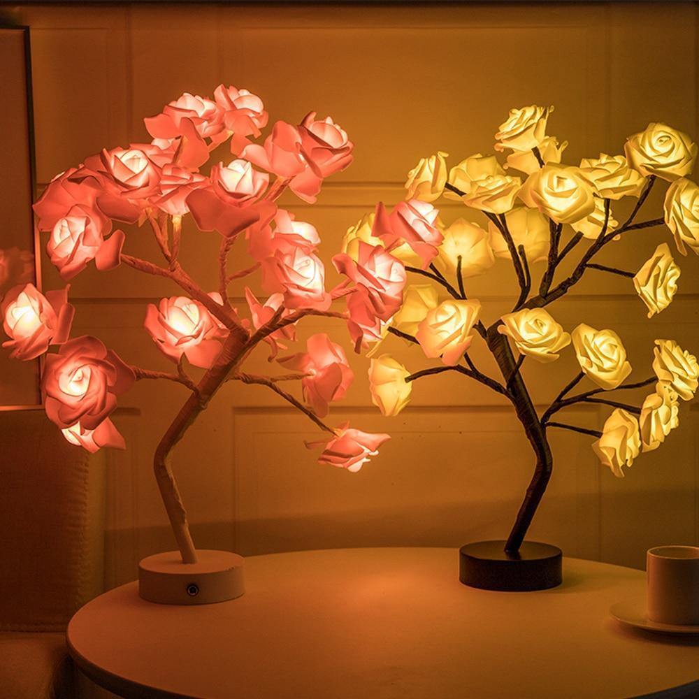 Rose – Table Lamp with Decorative Rose Tree Design