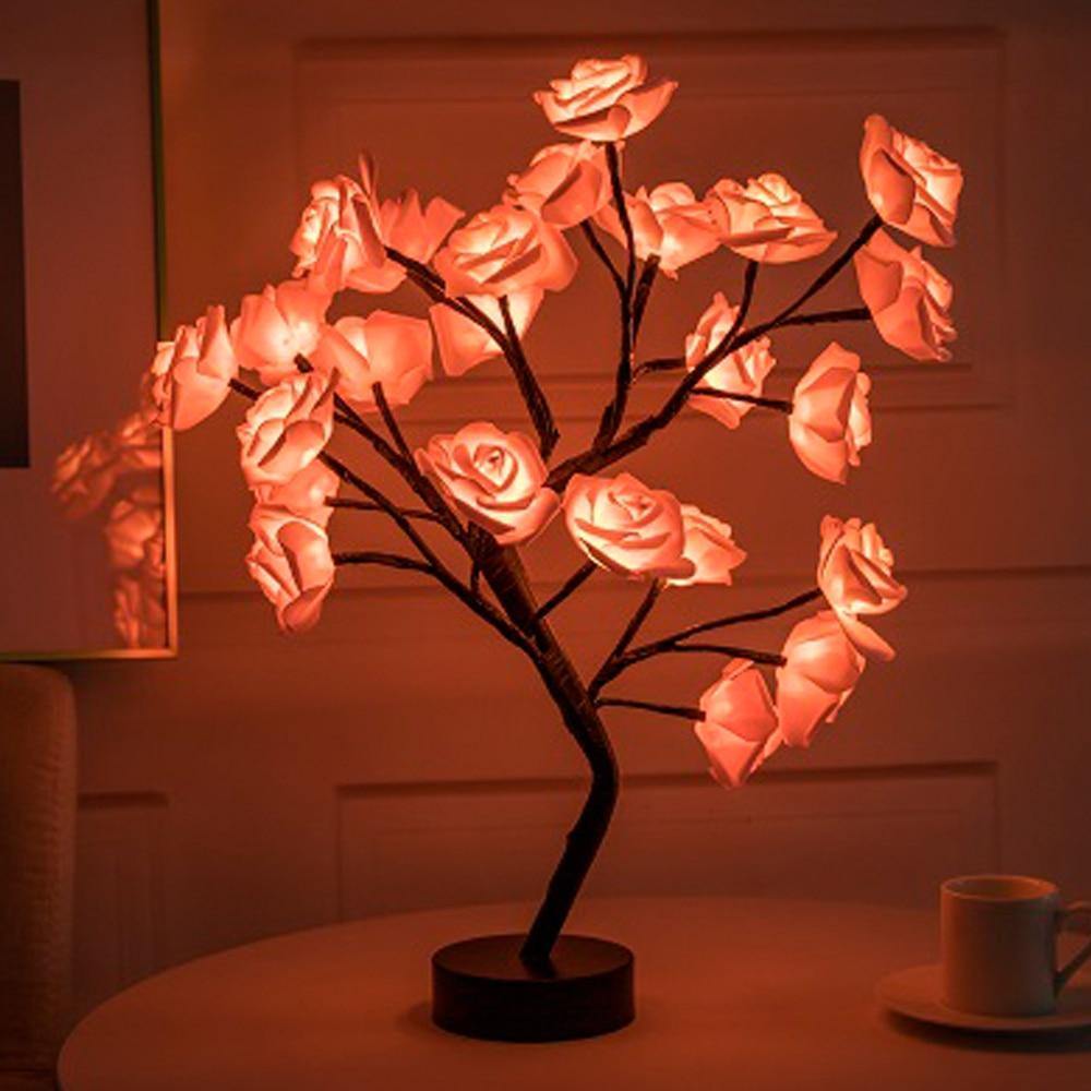 Rose – Table Lamp with Decorative Rose Tree Design
