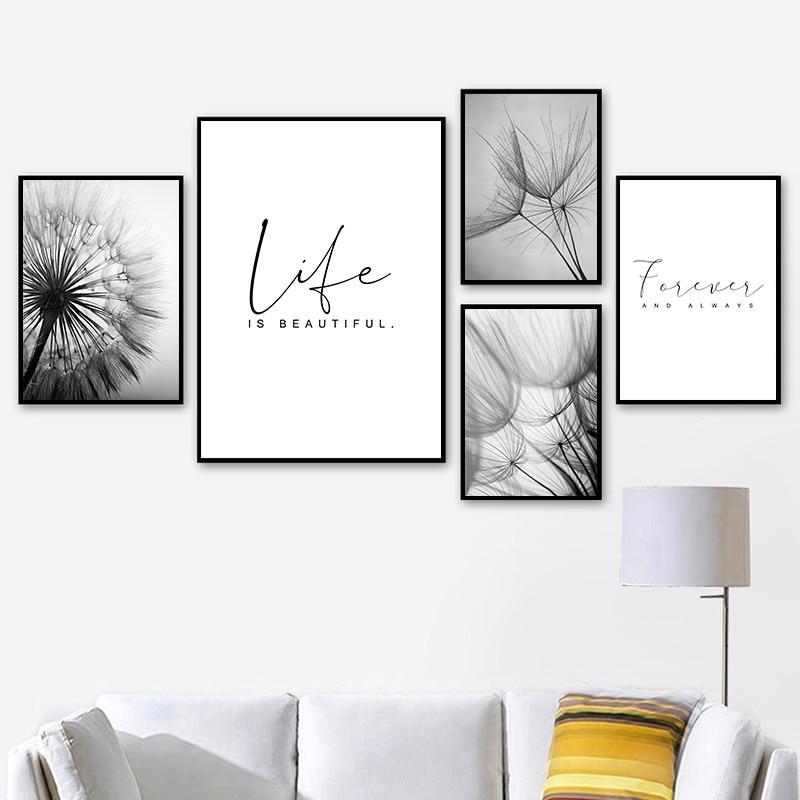 LumiFlora Elegant Dandelion Wall Decoration – Timeless Art for a Calm Interior