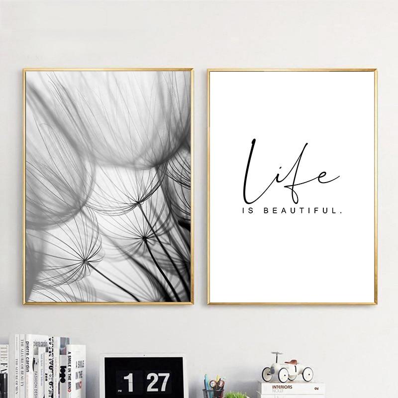 LumiFlora Elegant Dandelion Wall Decoration – Timeless Art for a Calm Interior