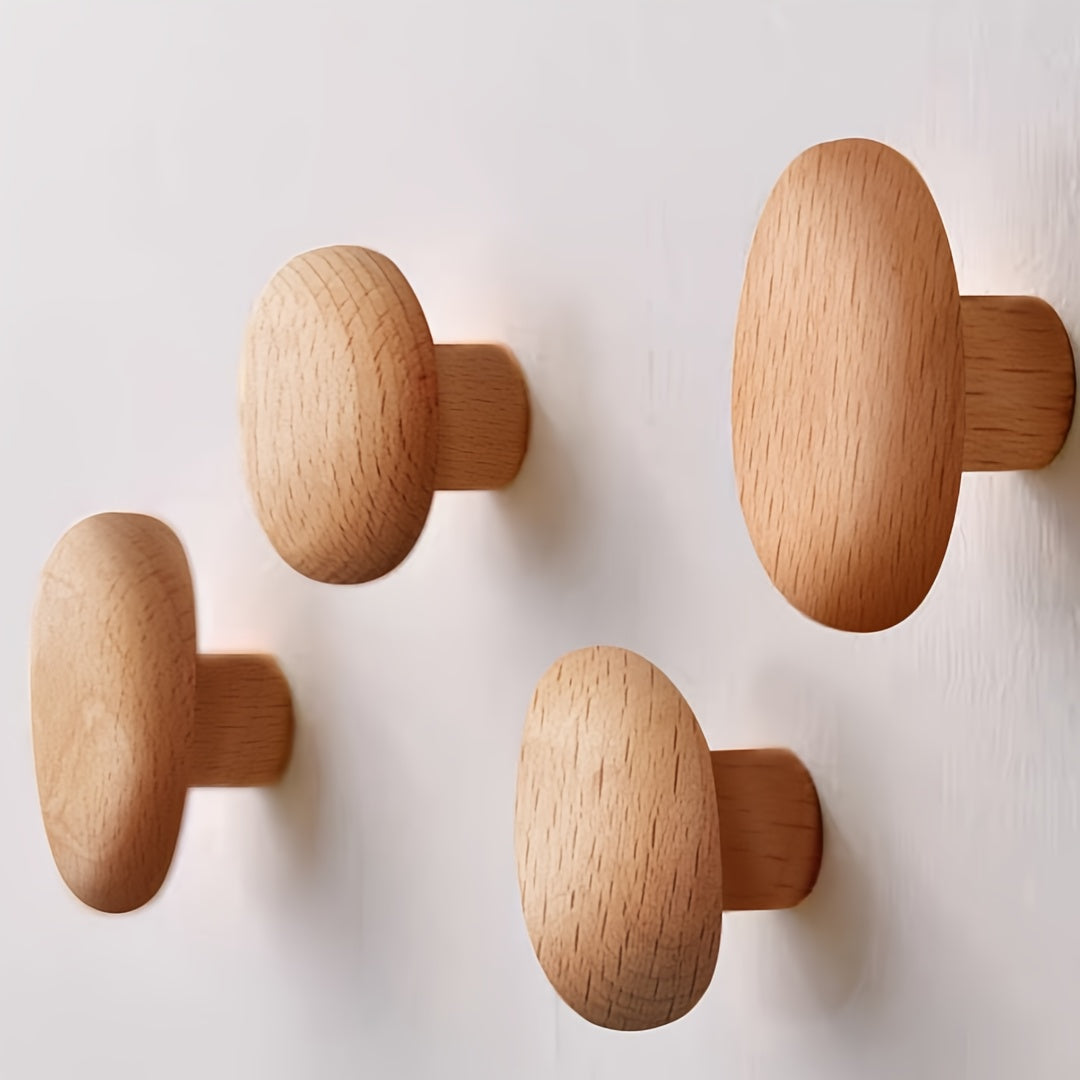 OakPebble – Natural Wooden Wall Hooks with Organic Design for a Stylish Interior