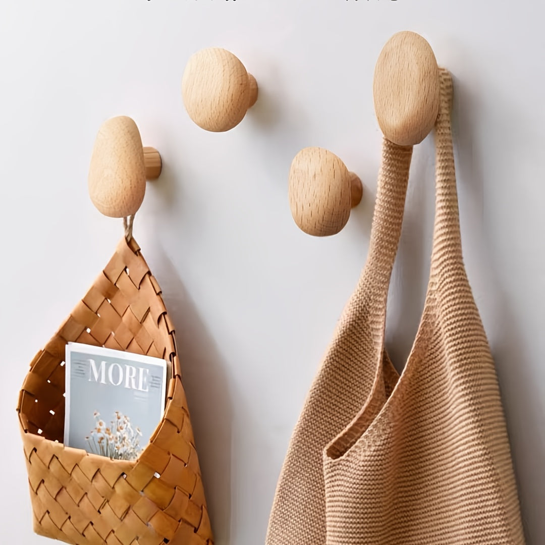 OakPebble – Natural Wooden Wall Hooks with Organic Design for a Stylish Interior