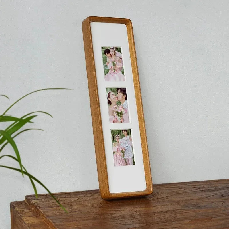 Cadre Photo en Bois pour Plusieurs Photos avec Passe-Partout pour Mur et Étagère
