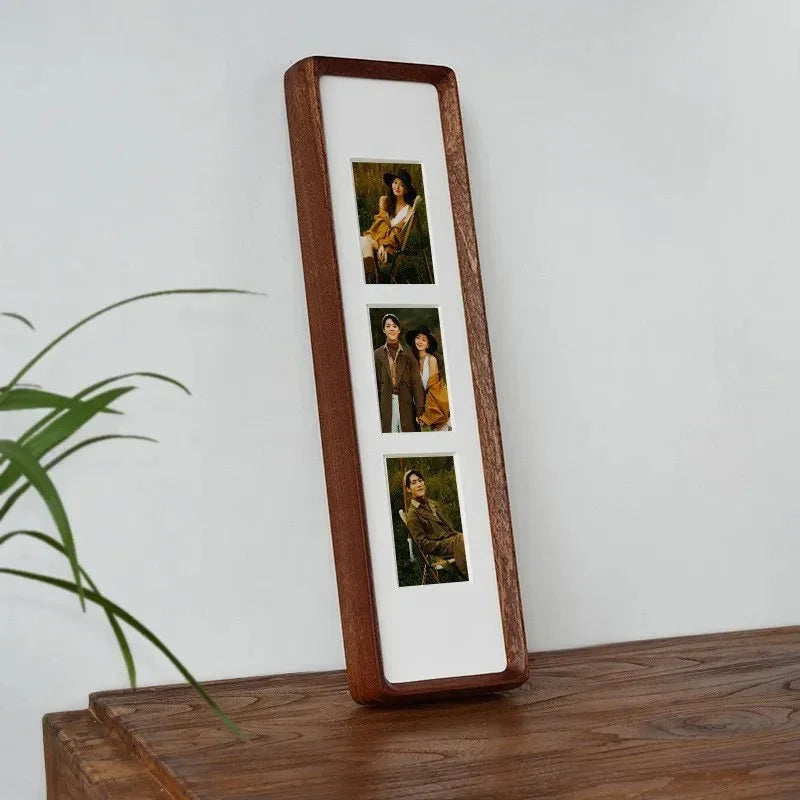 Cadre Photo en Bois pour Plusieurs Photos avec Passe-Partout pour Mur et Étagère