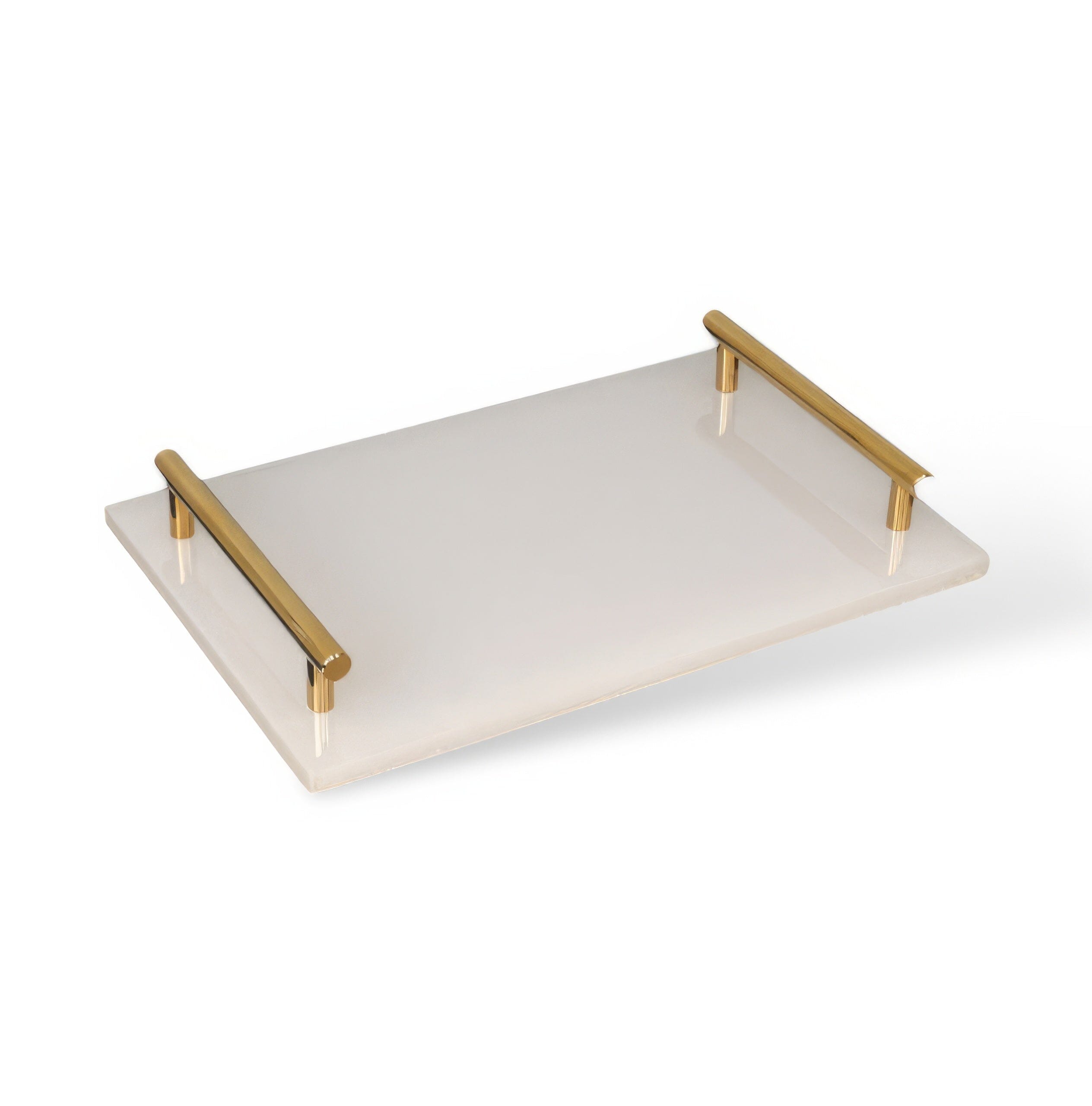 Ensemble de salle de bain aspect marbre en résine avec accents dorés, distributeur de savon, coupelle et gobelet