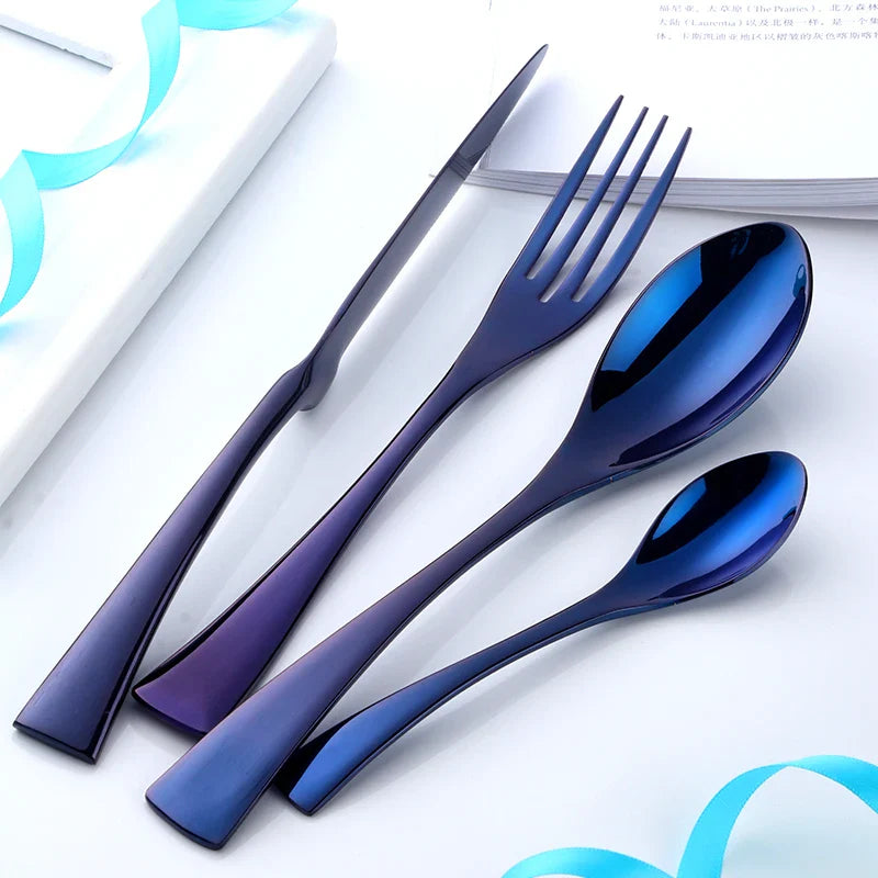 Mariselle Luxe Cutlery Set – Stylish Table Elegance with Ocean-Colored Accents