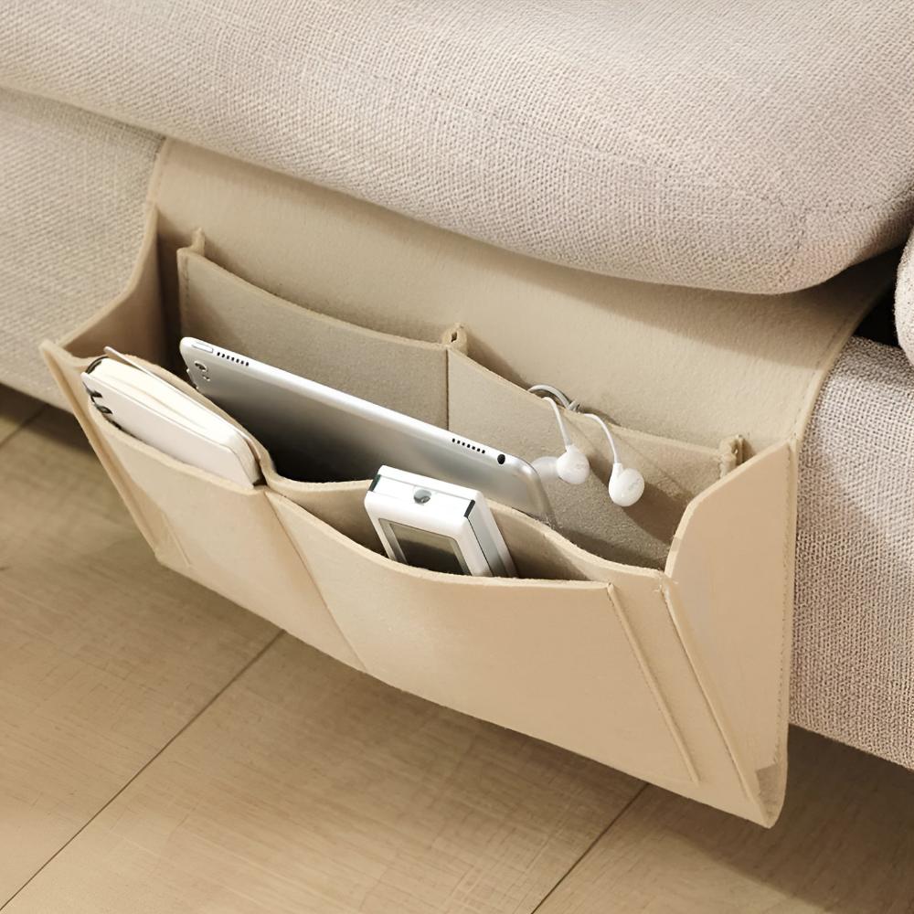 FeltEase Luxe Bed Organizer – Stylish Nightstand Alternative for a Tidy Bedroom