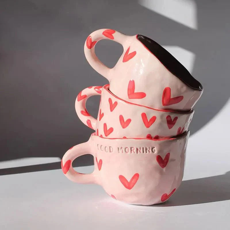 CeramiLuxe – Romantic Ceramic Coffee Mug with Loving Heart Design