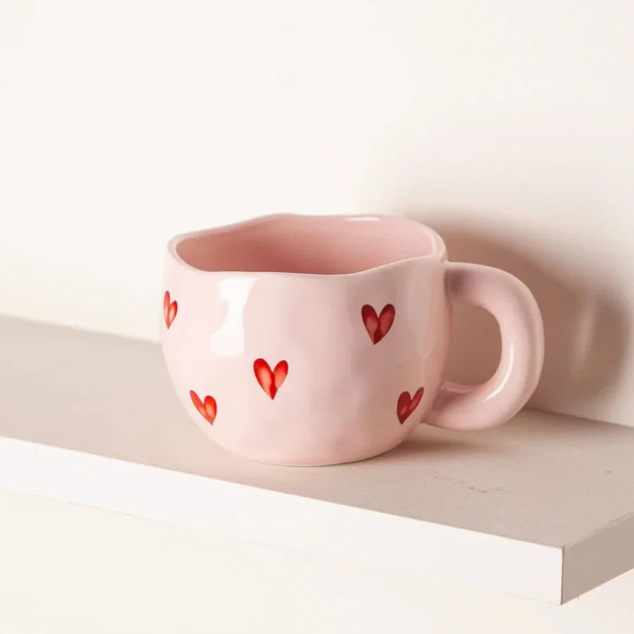 CeramiLuxe – Romantic Ceramic Coffee Mug with Loving Heart Design