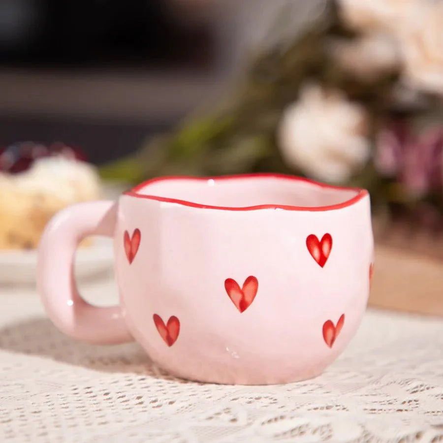 CeramiLuxe – Romantic Ceramic Coffee Mug with Loving Heart Design
