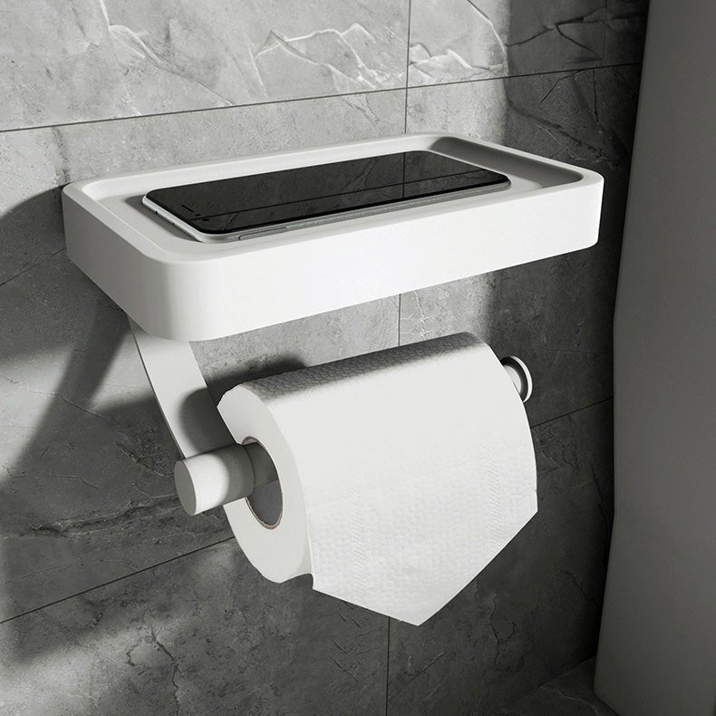 AuroLine Luxe Wall Toilet Roll Holder – Stylish Design with Practical Storage Shelf