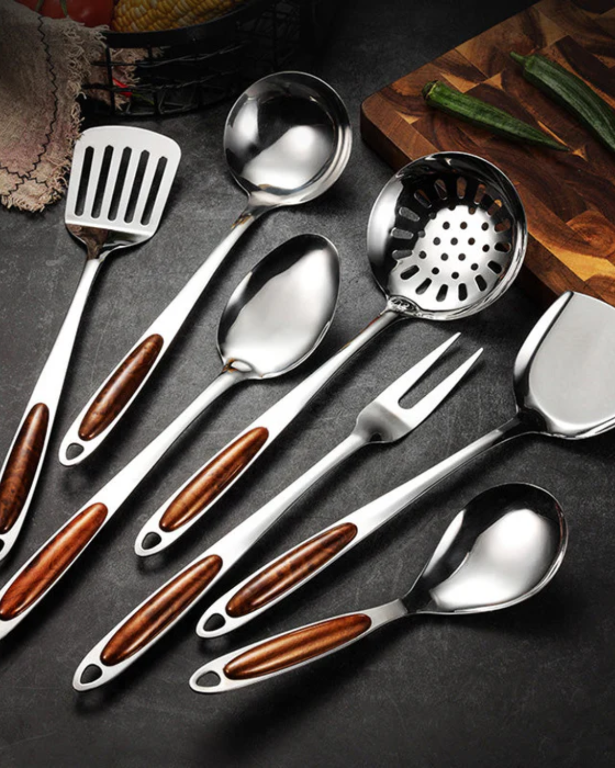 Chef’s Prestige – Luxe Stainless Steel Kitchen Set with Ergonomic Design