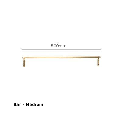 EnzaRail – Elegant Wall Bracket with Gold Finish and S-Hooks