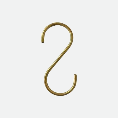 EnzaRail – Elegant Wall Bracket with Gold Finish and S-Hooks