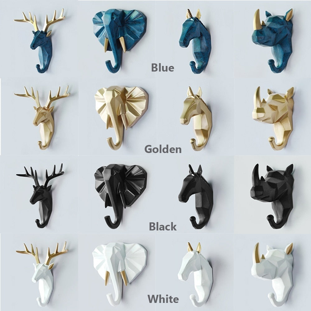 FormaLuxe – Stylish Animal Wall Hooks with Geometric Design for Unique Interiors