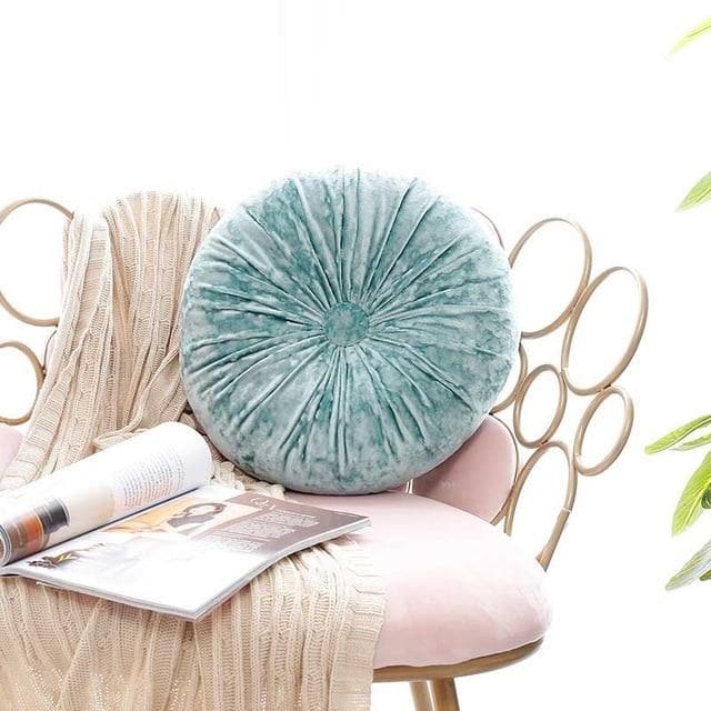 VelvetDream – Luxe Crushed Velvet Kussen in Rond Design met Zachte Vulling