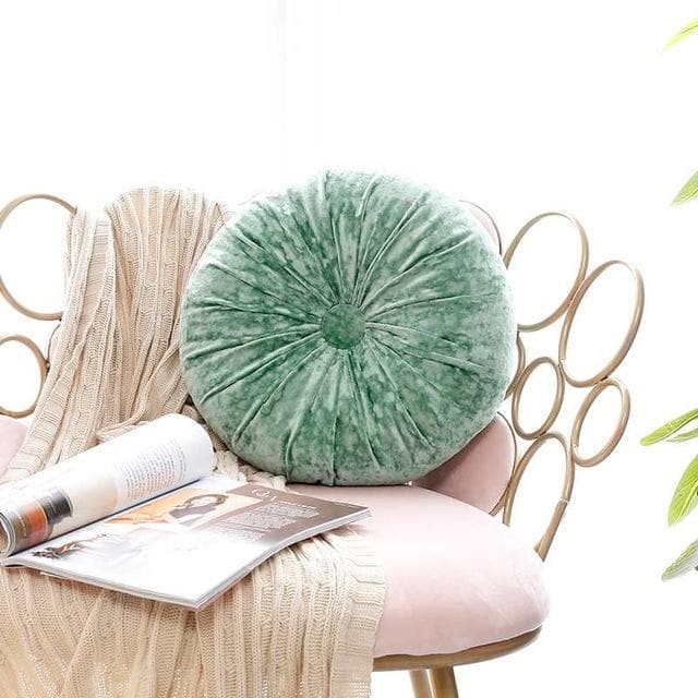 VelvetDream – Luxe Crushed Velvet Kussen in Rond Design met Zachte Vulling