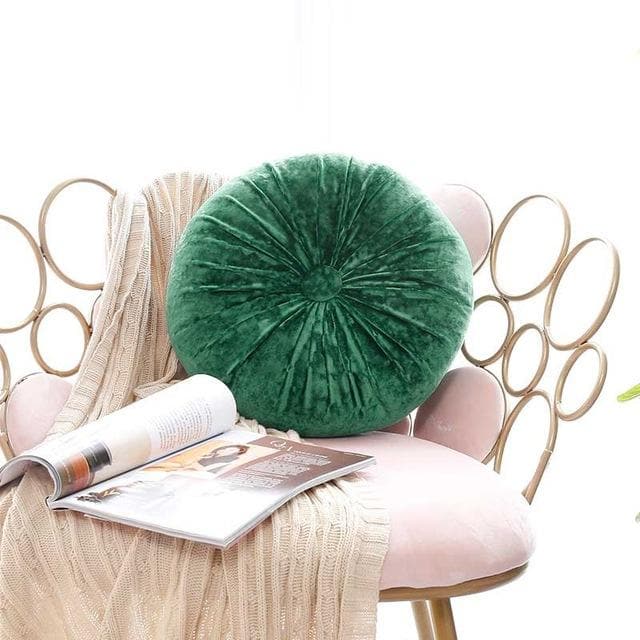 VelvetDream – Luxe Crushed Velvet Kussen in Rond Design met Zachte Vulling