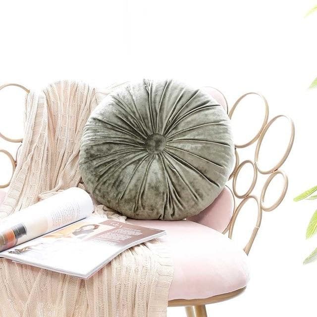 VelvetDream – Luxe Crushed Velvet Kussen in Rond Design met Zachte Vulling