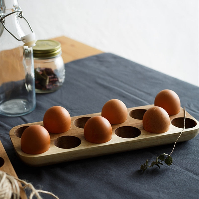 RusticNest – Handmade Wooden Egg Holder for an Organized Kitchen