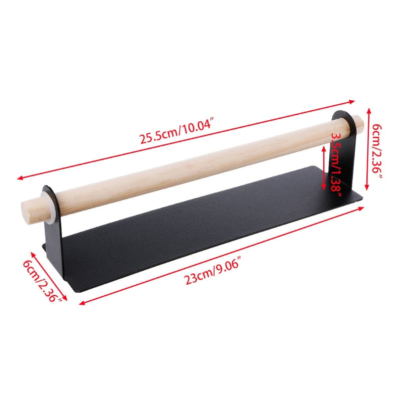 GripWood – Self-Adhesive Towel Holder with Wooden Rod for Stylish Storage