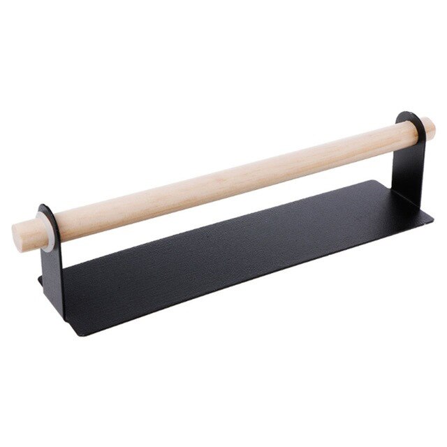 GripWood – Self-Adhesive Towel Holder with Wooden Rod for Stylish Storage