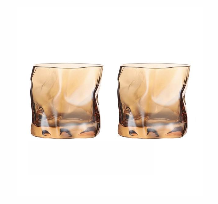 VerreLuxe – Exquise Whiskyglazenset met Dynamisch Vervormd Design