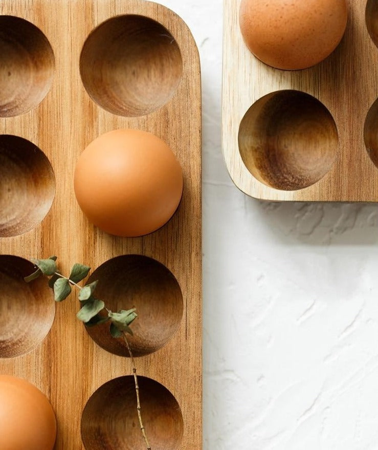 RusticNest – Handmade Wooden Egg Holder for an Organized Kitchen