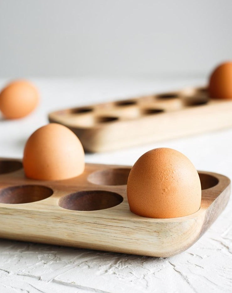 RusticNest – Handmade Wooden Egg Holder for an Organized Kitchen