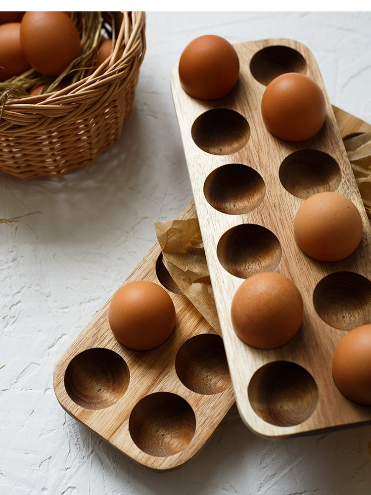 RusticNest – Handmade Wooden Egg Holder for an Organized Kitchen