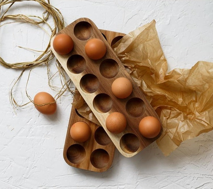 RusticNest – Handmade Wooden Egg Holder for an Organized Kitchen