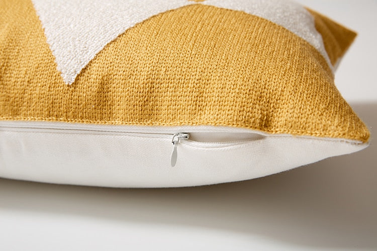 Sunset Modern Geometric Lumbar Pillow Cover