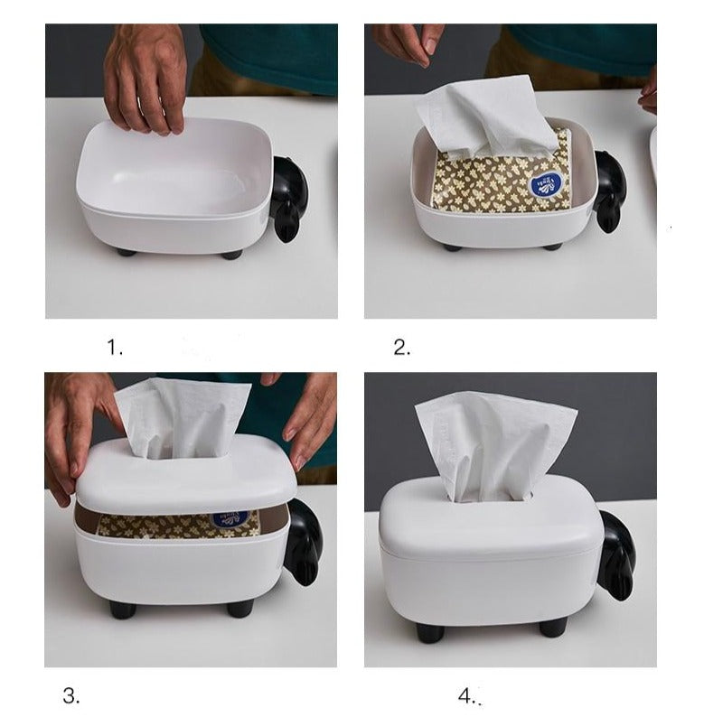 BaaBox – Playful Sheep Tissue Box with Stylish Design