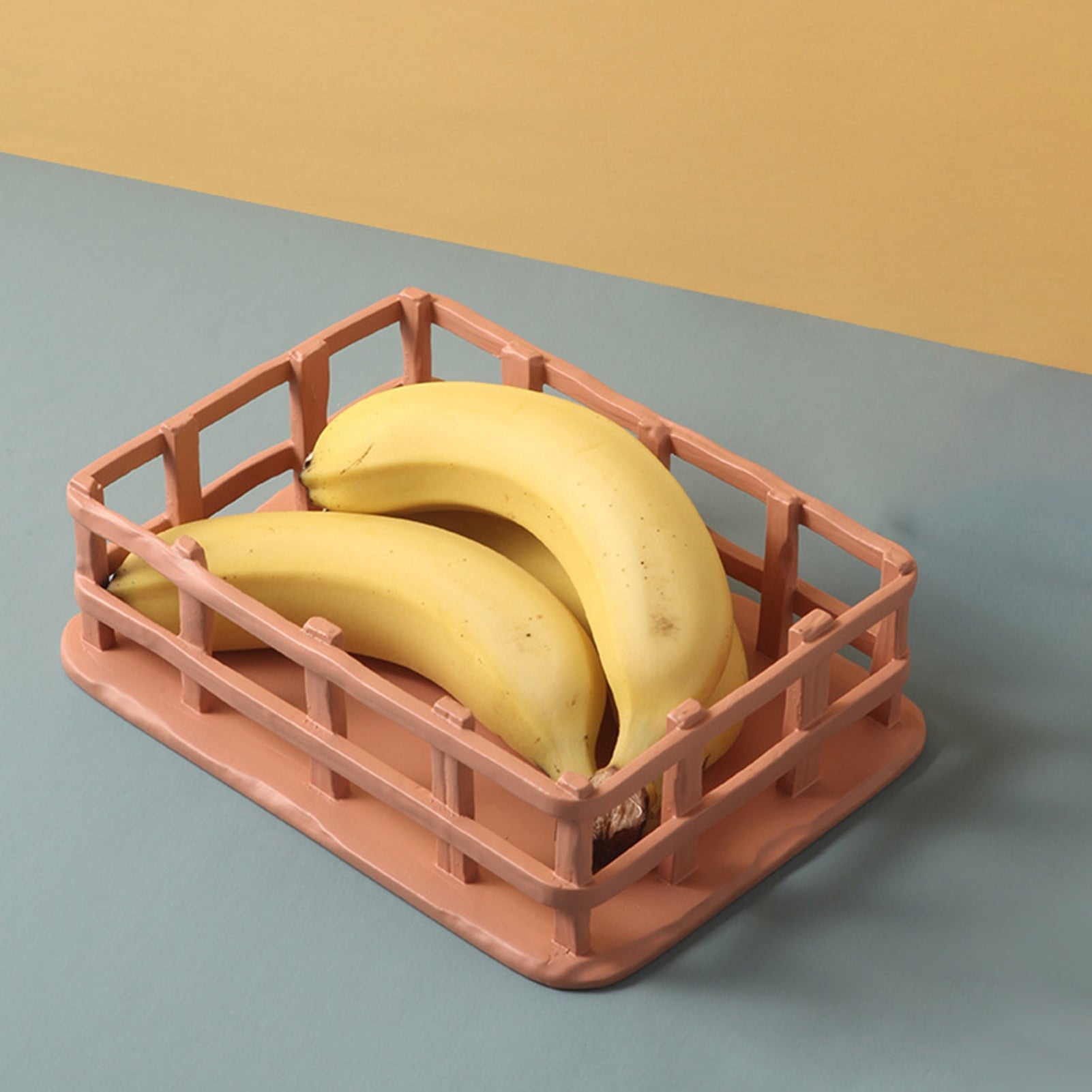 TerraWeave – Handgemaakte Hars Fruitmand met Natuurlijke Uitstraling