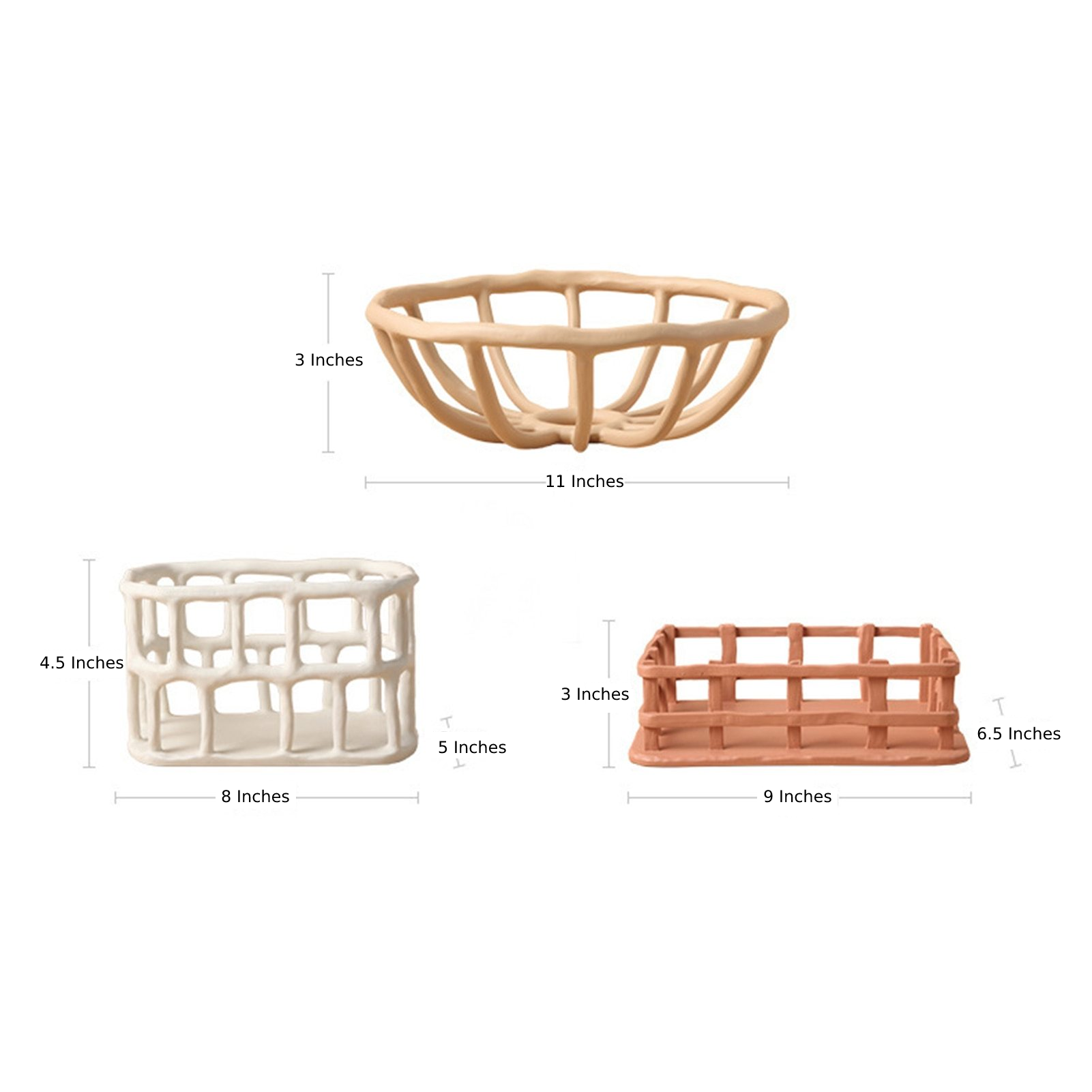 TerraWeave – Handgemaakte Hars Fruitmand met Natuurlijke Uitstraling