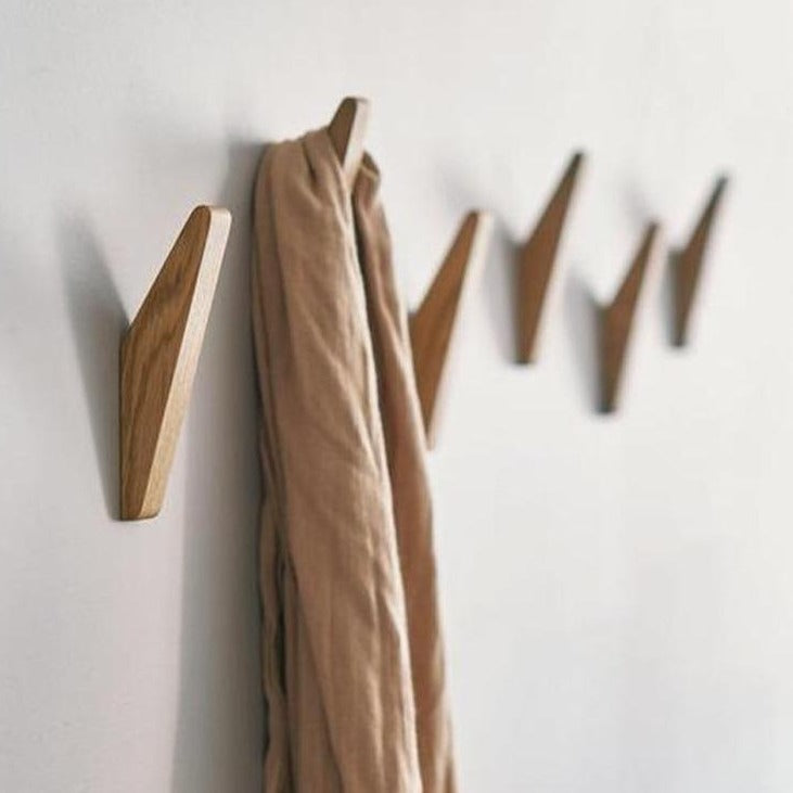 Naturéa – Set of 2 Handmade Wooden Wall Hooks with Boho Charm