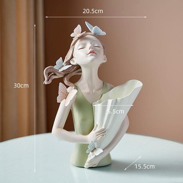 FloraGrace – Enchanting Woodland Sculpture with Butterflies and Flowers